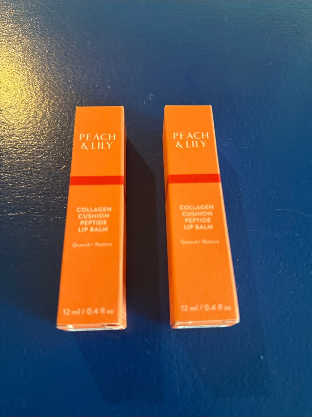 Peach & Lily Collagen Cushion Peptide Lip Balm 2pc Duo New Sealed K-Beauty